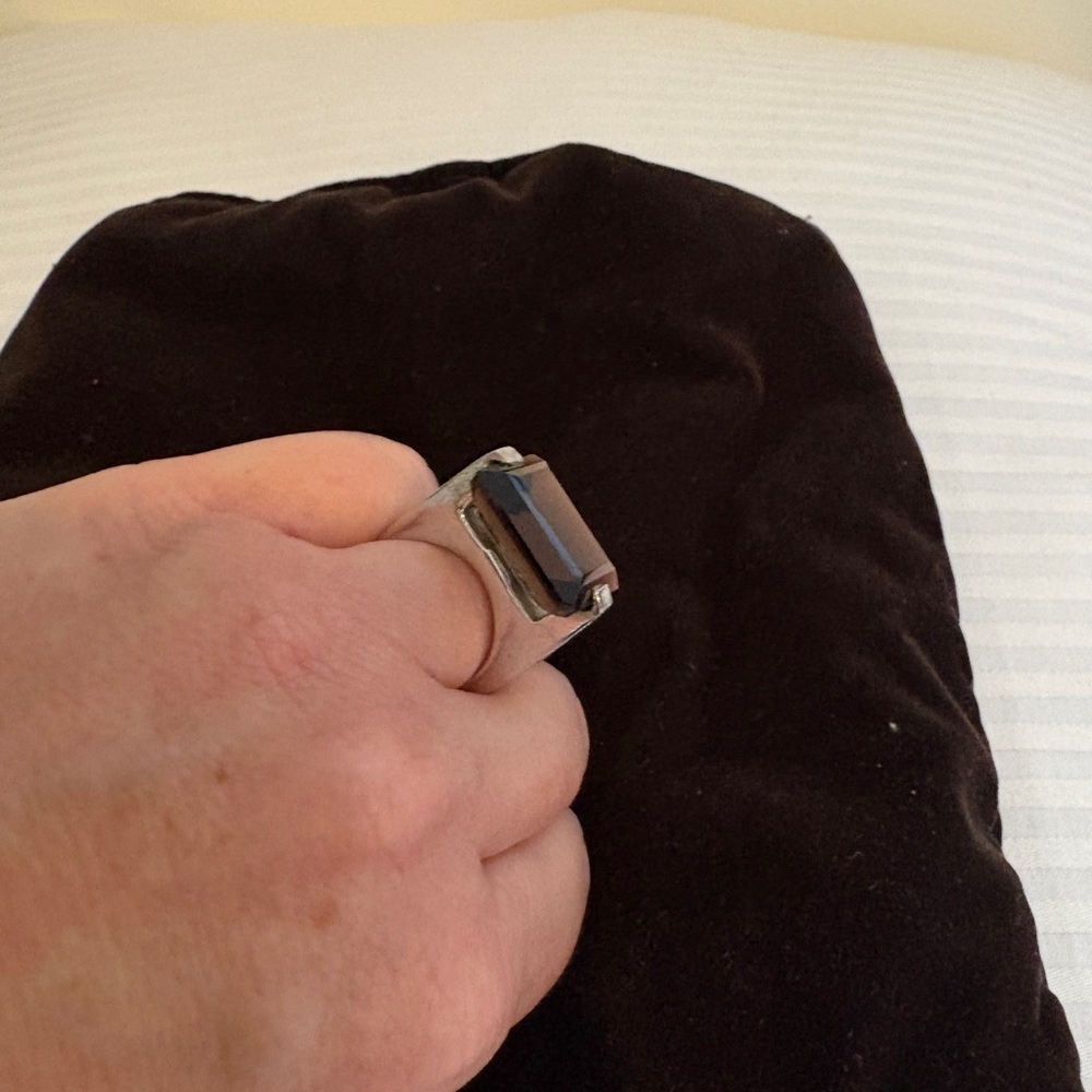 Pianegonda Silver Ring with Smoky Quartz Stone